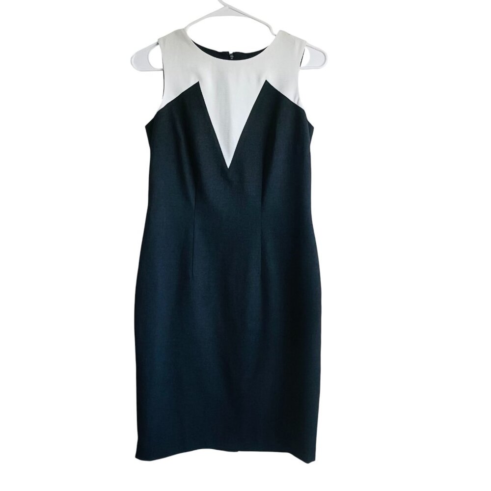 Ann Taylor Sleeveless Mini Dress Business Casual Colorblock Size 0